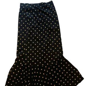Polka Dot Ruffle Hem Skirt